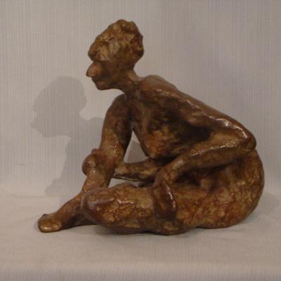 Brigittevalin La Belette Sculpture En Bronze 18 H 26x26x22 Cm 2200